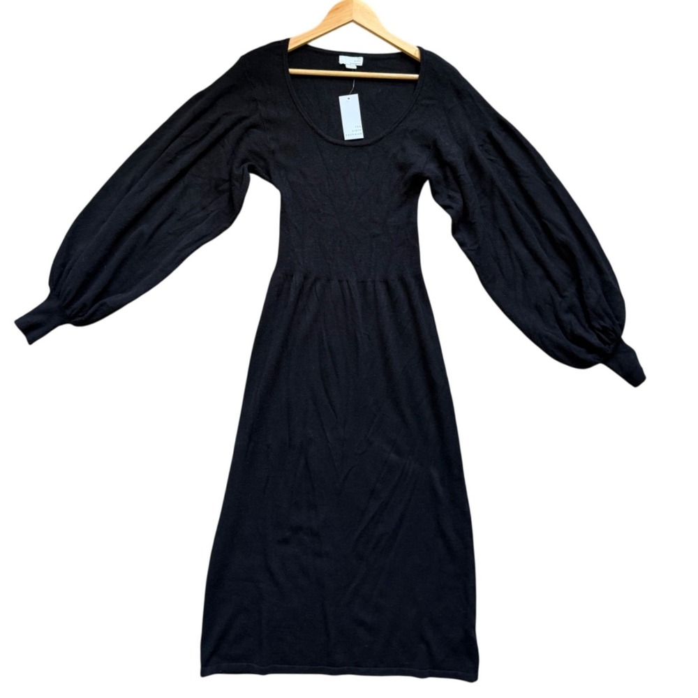 Ten Sixty Sherman Dress Womens XL S71901A538 Black Balloon Sleeve NEW